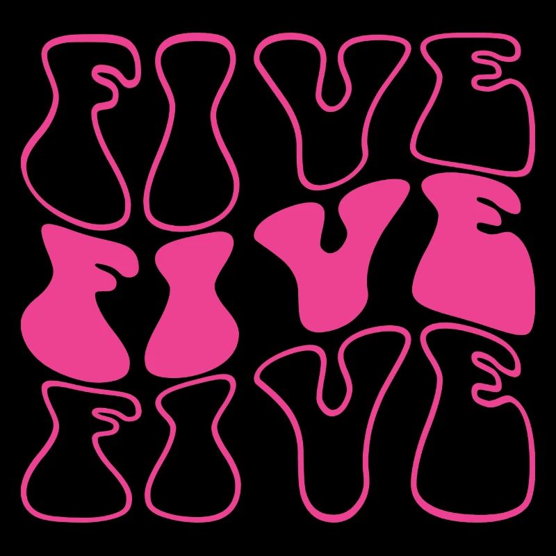 Cinq 5e anniversaire pour les filles de 5 ans