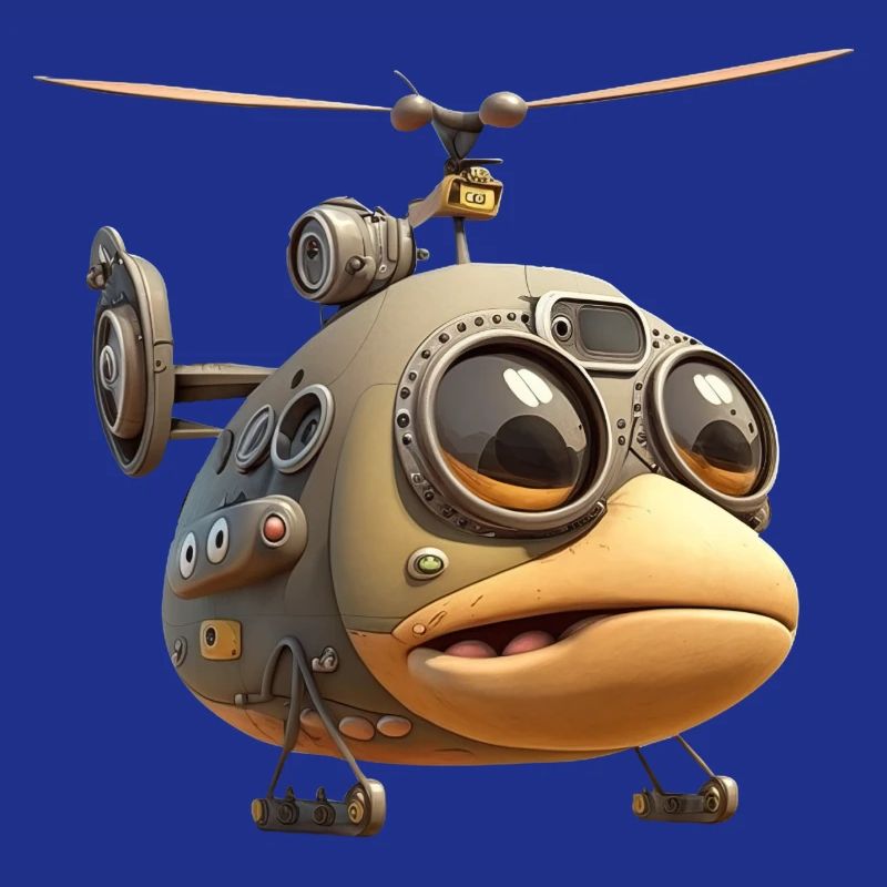 Comic Hubschrauber