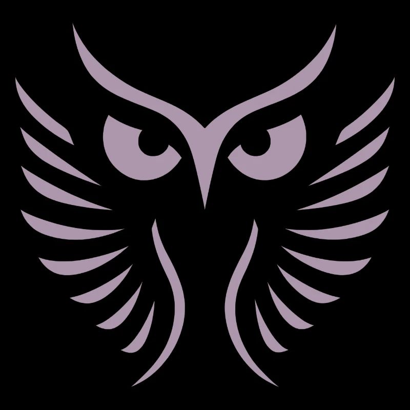 Moderne Eule: Abstrakte, Minimalistische Kunst