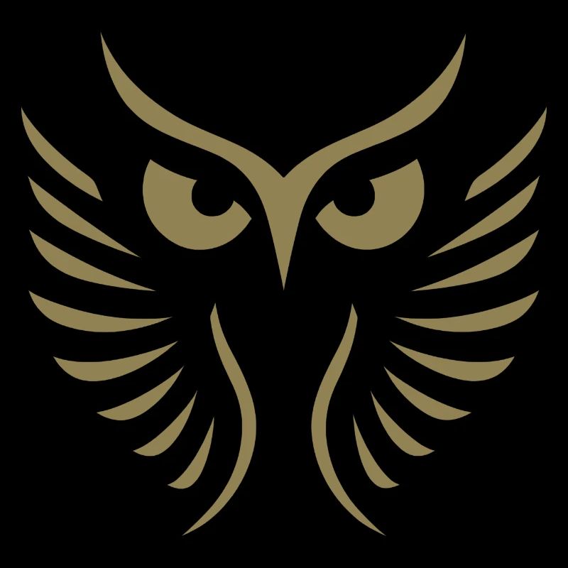 Moderne Eule: Abstrakte, Minimalistische Kunst