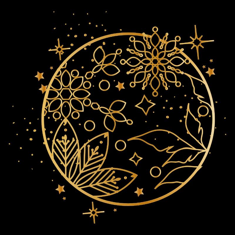 zauberhaftes goldenes Weihnachtskugel Ornament