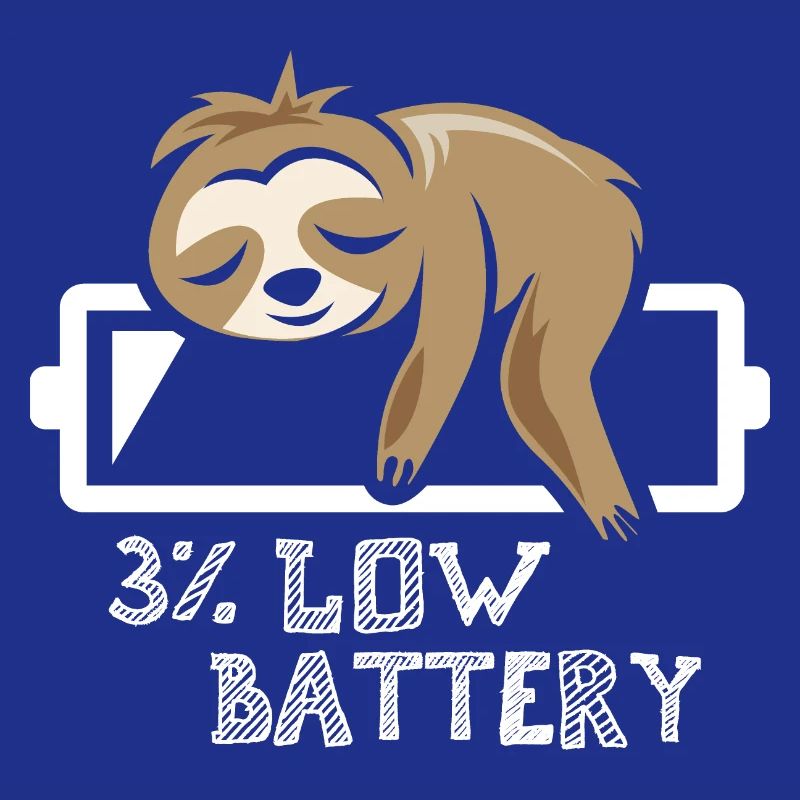 sloth battery empty funny animals comic cartoon