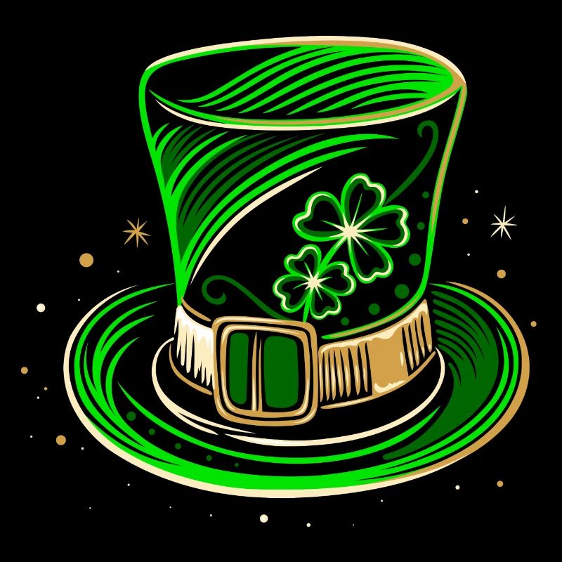 Chapeau de la Saint-Patrick chapeau haut de forme avec trèfle