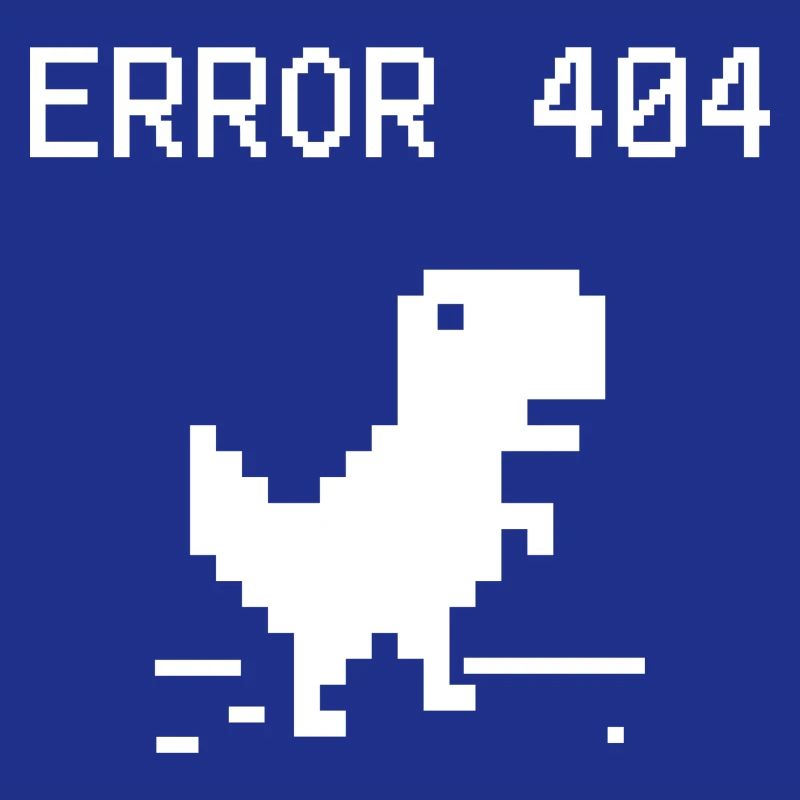 Pixel Dino 404 Error Tee