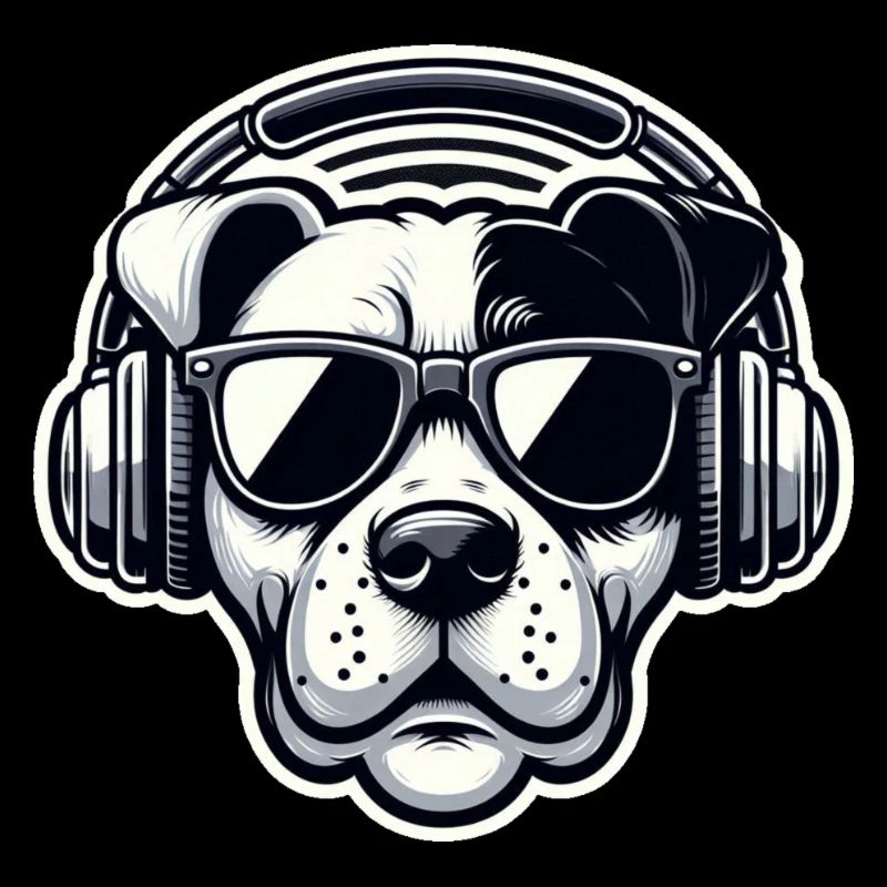 Hund Kopfhörer Brille cool