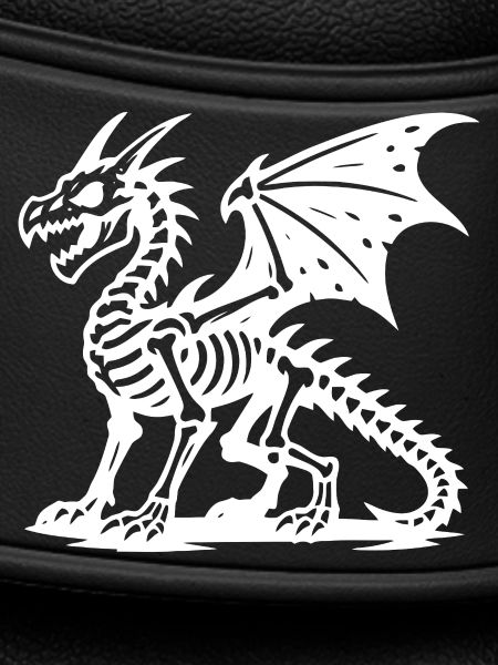 Mythical Dragon Skeleton Illustration