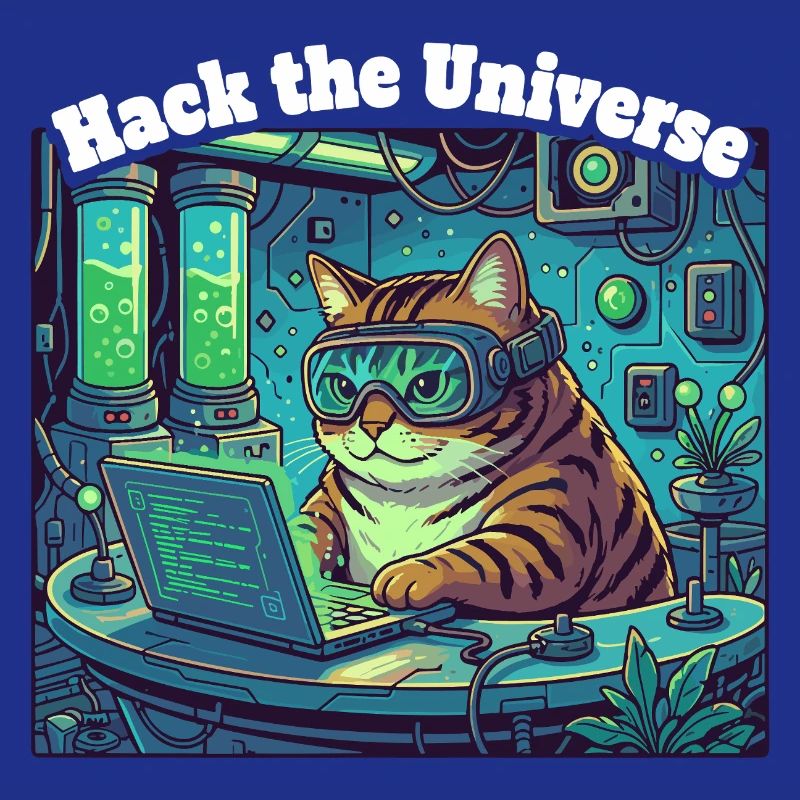 Chat hacker dans l’univers