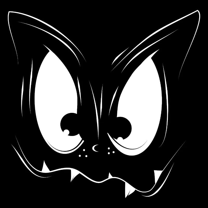 Visage de monstre mignon – grands yeux et attrape