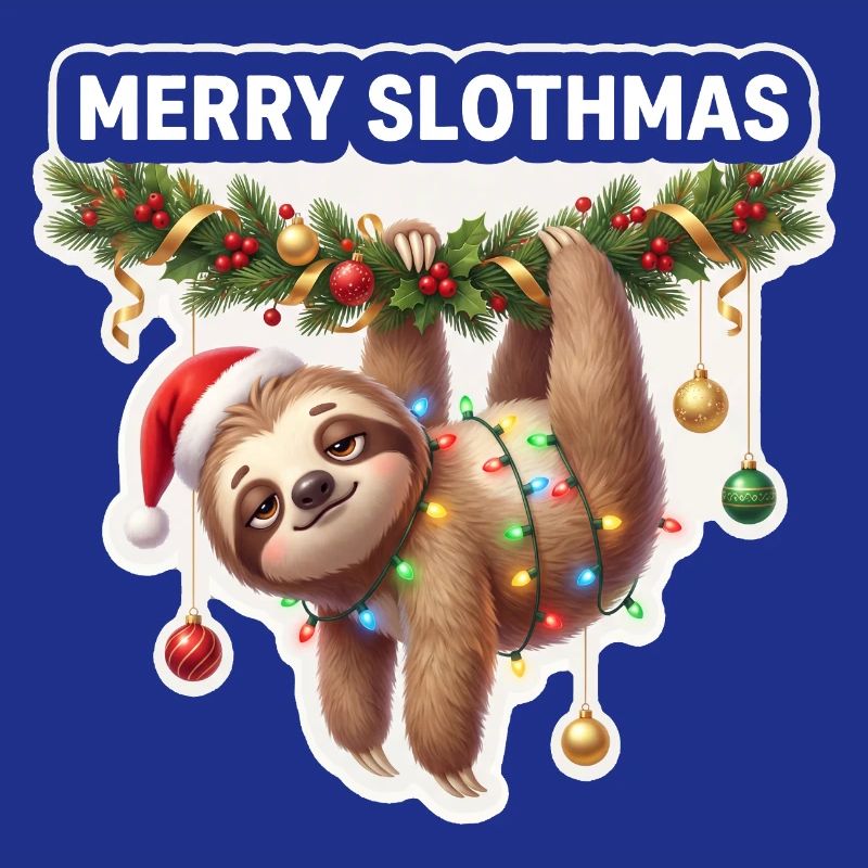 Happy Slothmas String Lights