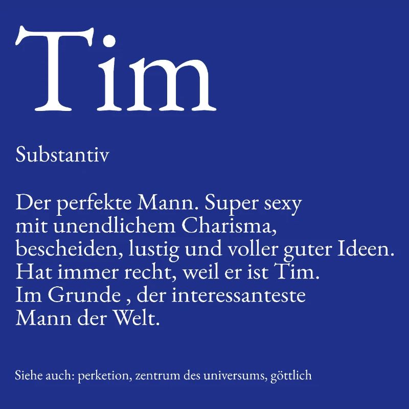 Explication du dictionnaire Tim Prénom Tim