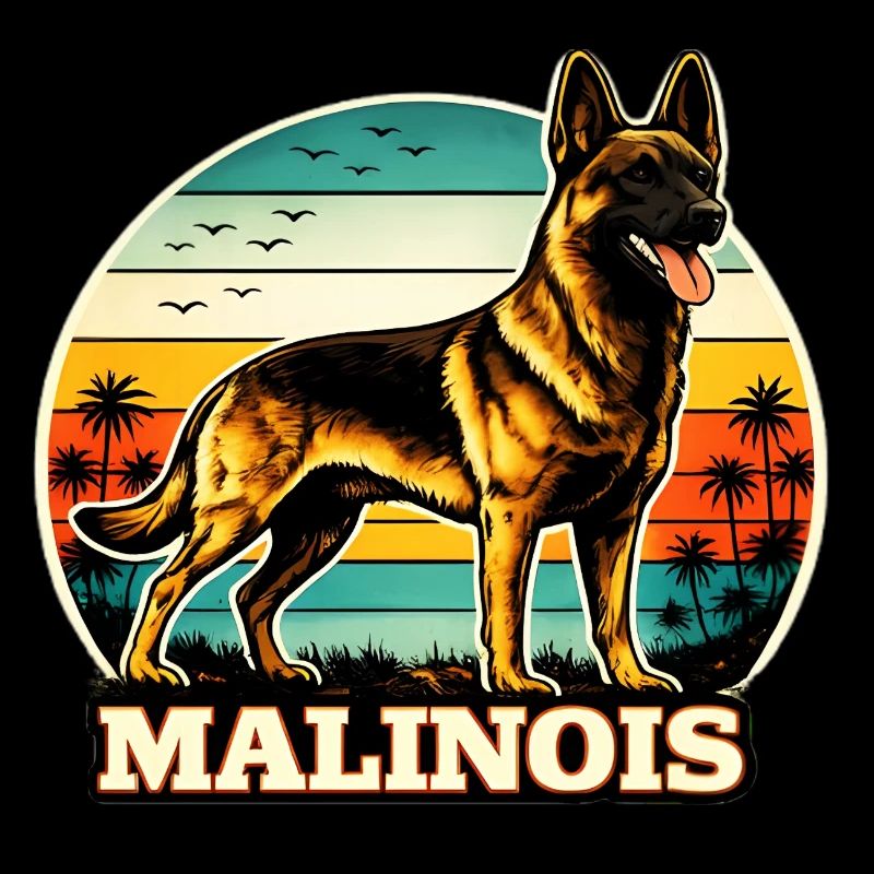 Belgian Shepherd Malinois Retro