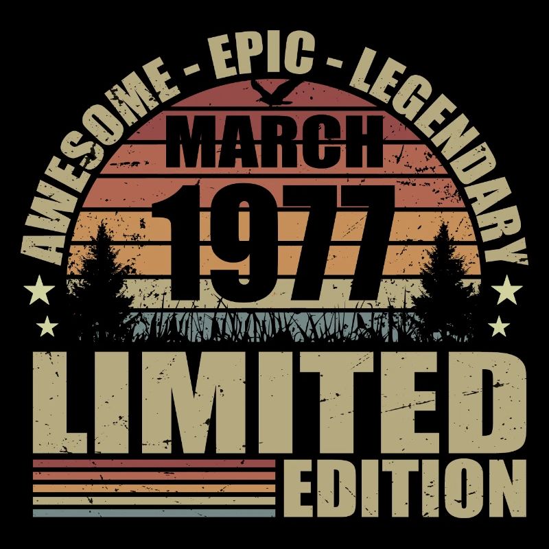 Millésime Mars 1977 Anniversaire - mars 1977