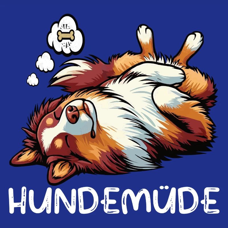 Hundemüde Australian Shepherd Aussie Aussiehalter