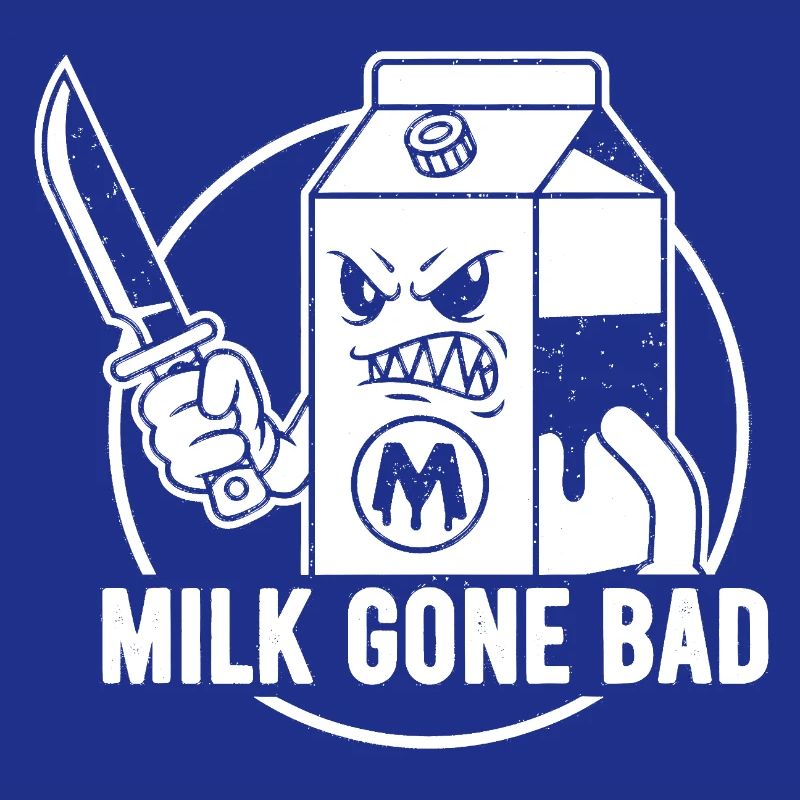 Milk goes evil: menacing cardboard figure