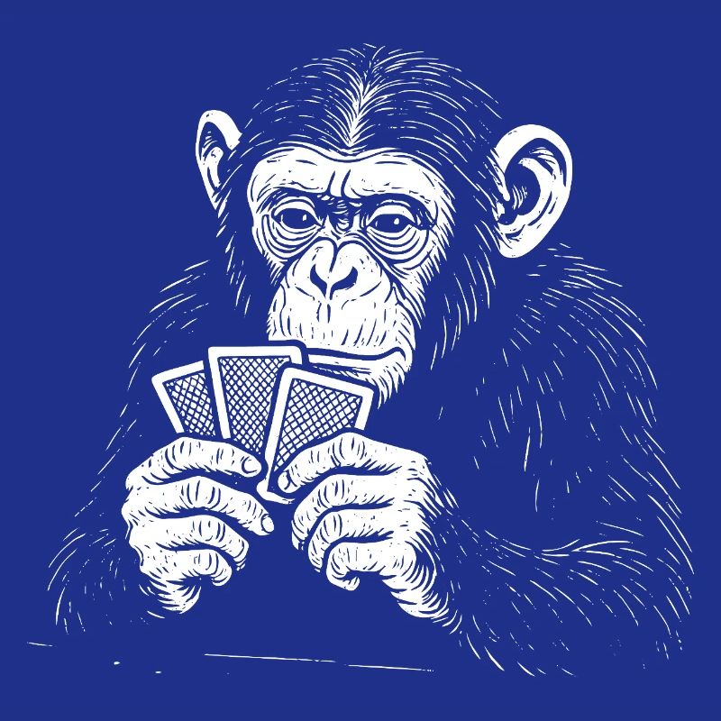 Chimp playing Cards