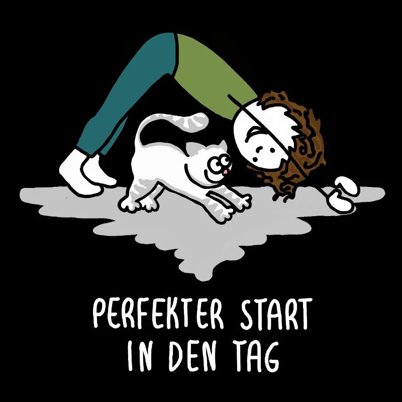 Perfekter Start in den Tag – Yoga und Katze