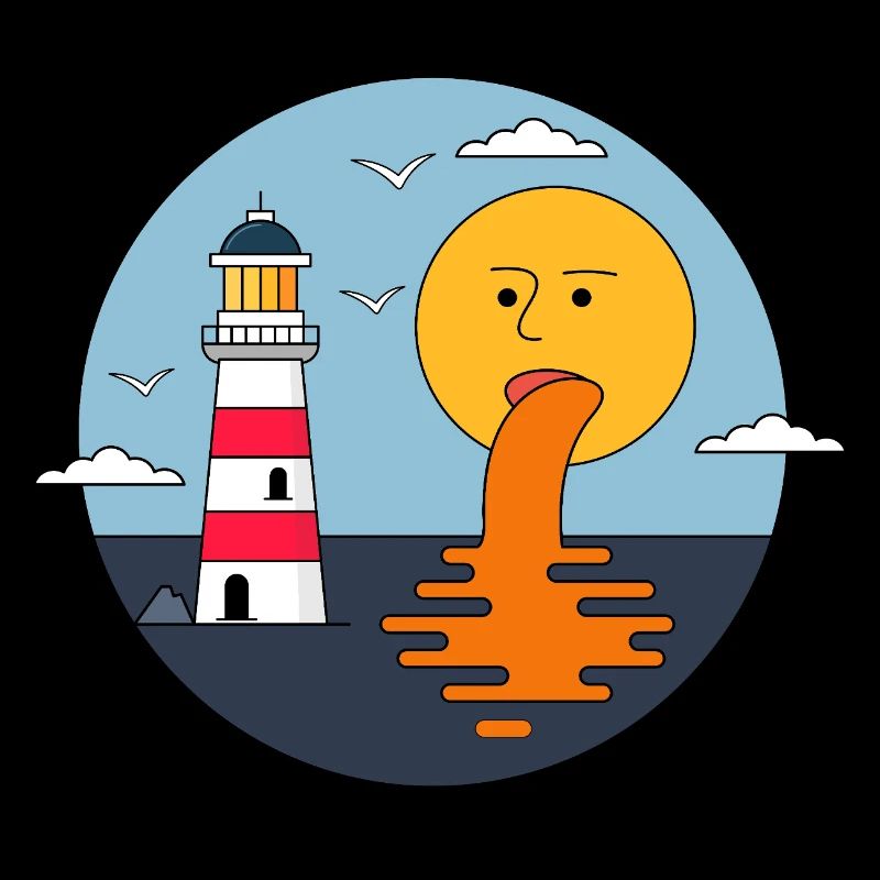 Lighthouse and sun