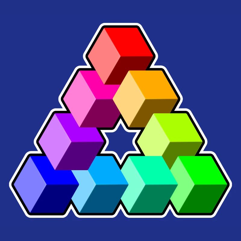 Triangle Colored Cubes