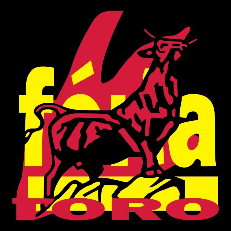 Taureau de Provence avec logo coloré