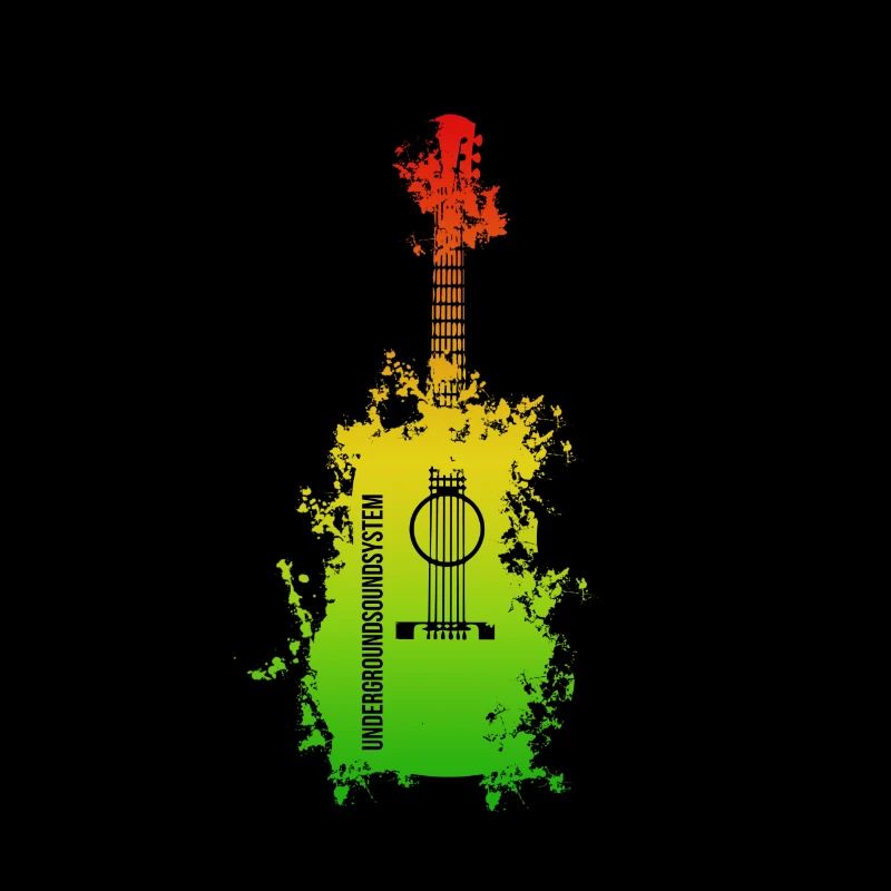 Rainbow Splatter Guitar