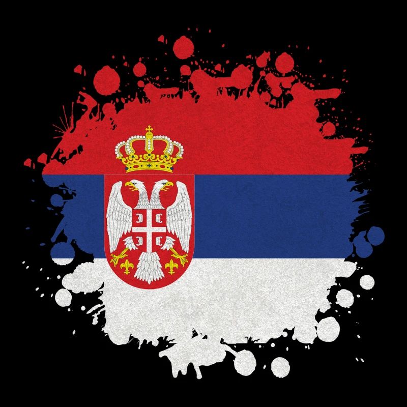 Serbie Klecks / Cadeau De Belgrade Balkans drapeau