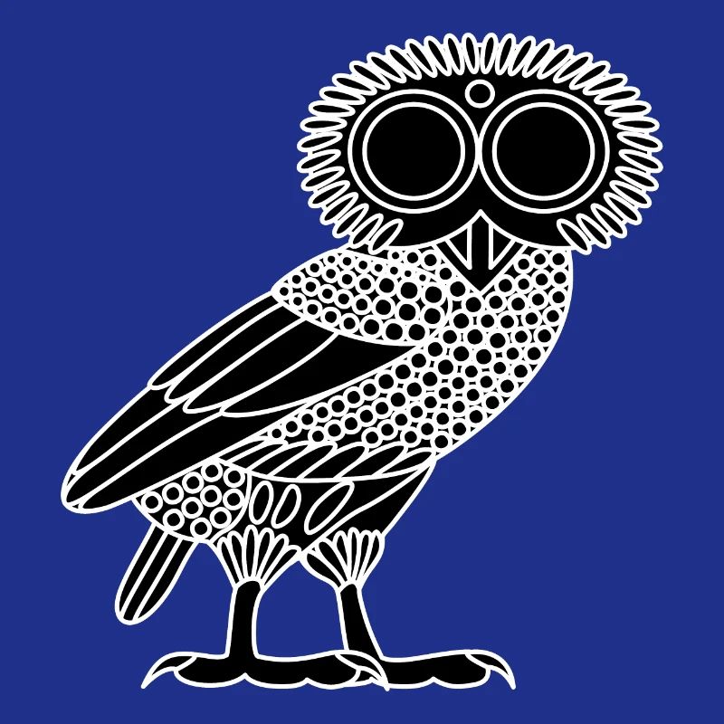 Eule der Athene [Schwarz (nur Eule)]