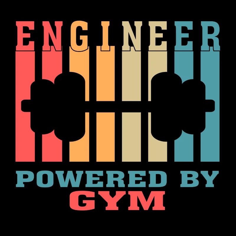 Funny Engineer Powered by Gym Tshirt for Engineers