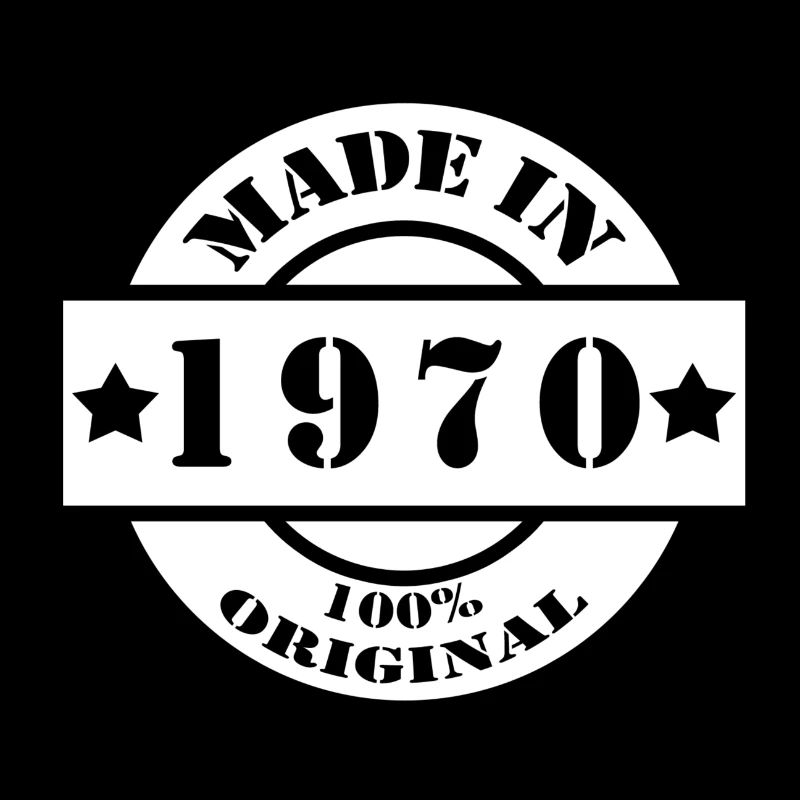 MADE IN 1970 Année de naissance Millésime Cadeau