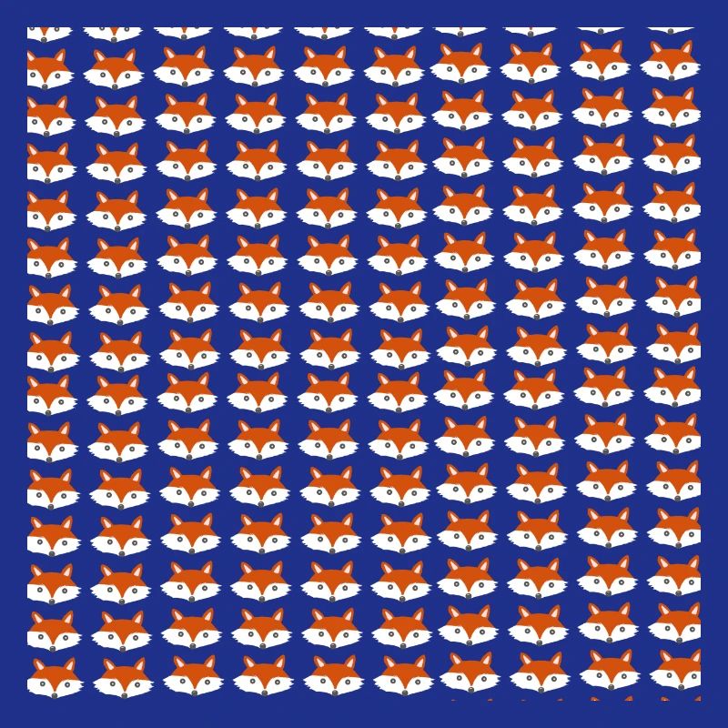 Fox head pattern, children's pattern