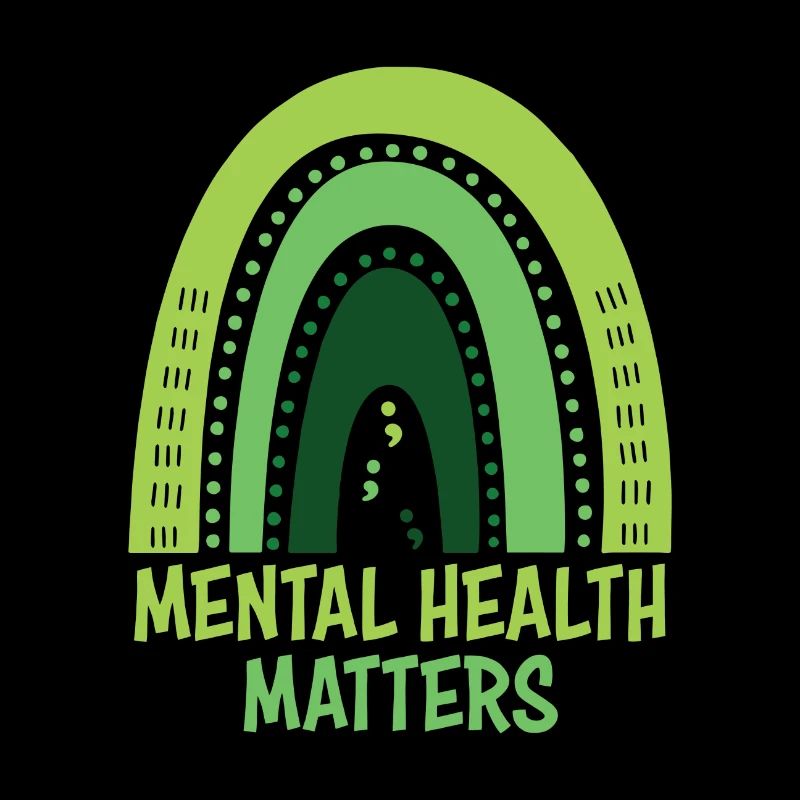 Mental Health Matters Green Rainbow