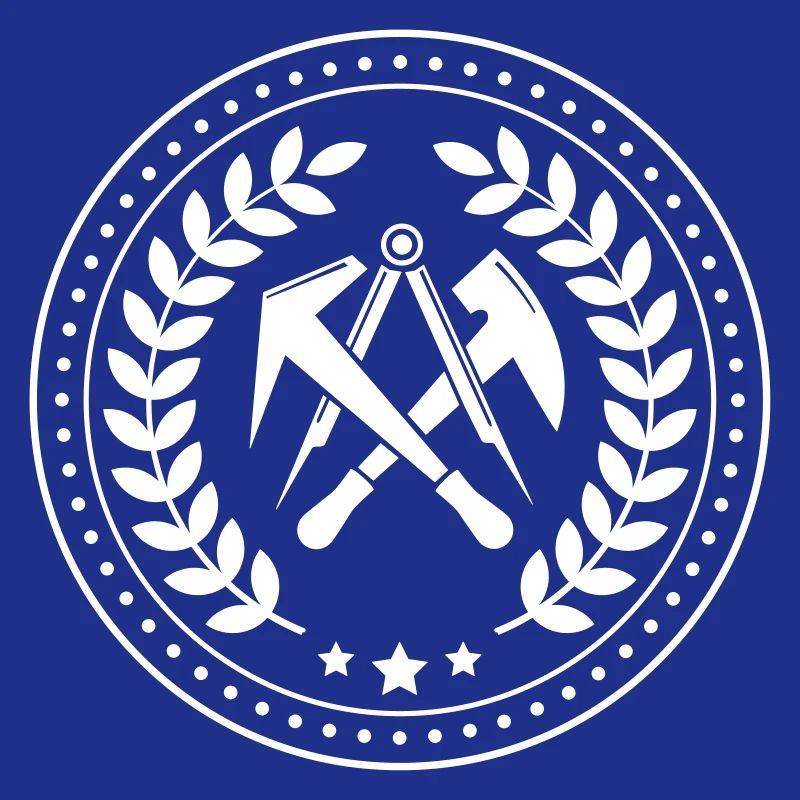 Couvreur d’enseignes de guilde avec couronne de laurier