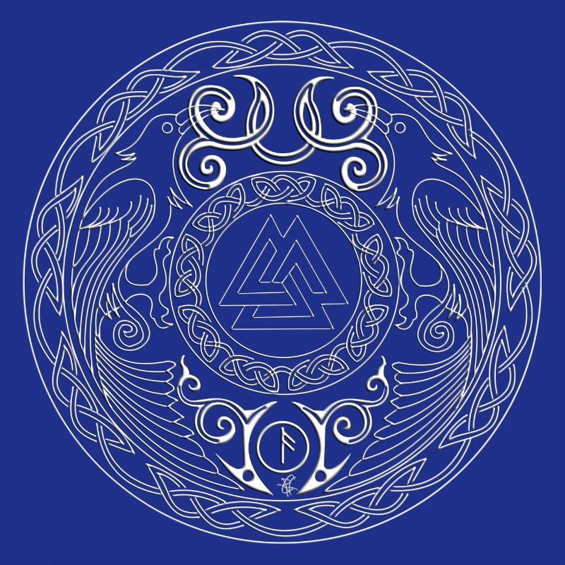 Mandala runique à triade centrale