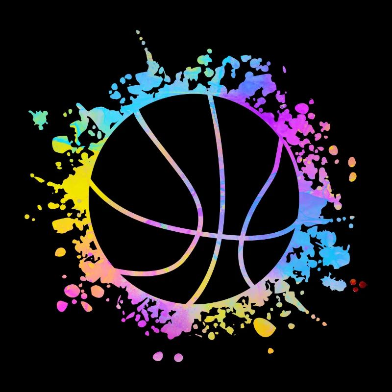 Basketball Paint Splatters colorful