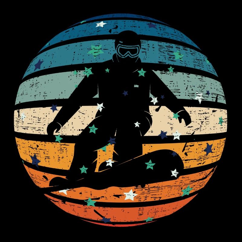 Snowboarder dans la boule de cristal