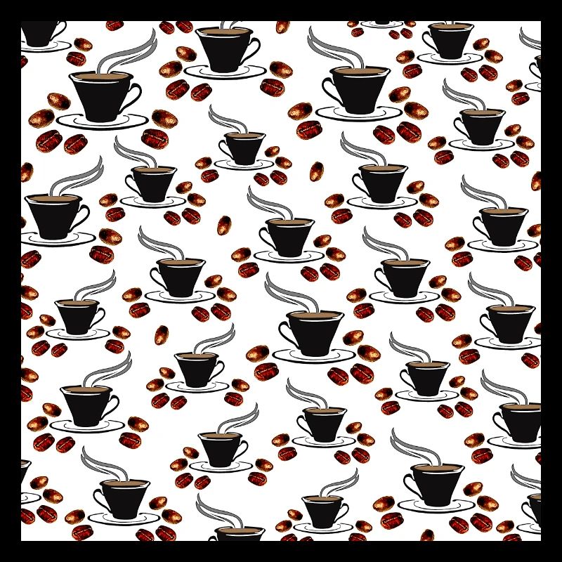 kaffeetassen Kaffeebohnen Küchenmuster