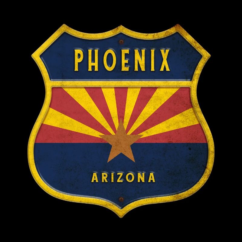 Design du blason du drapeau Phoenix Arizona