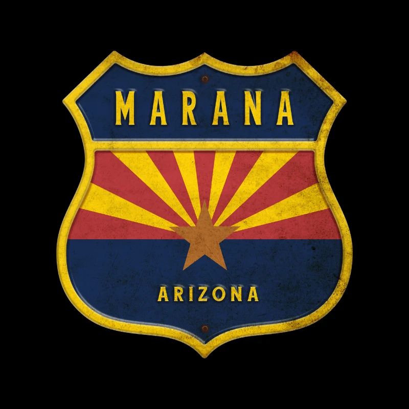 Design du blason du drapeau Marana Arizona