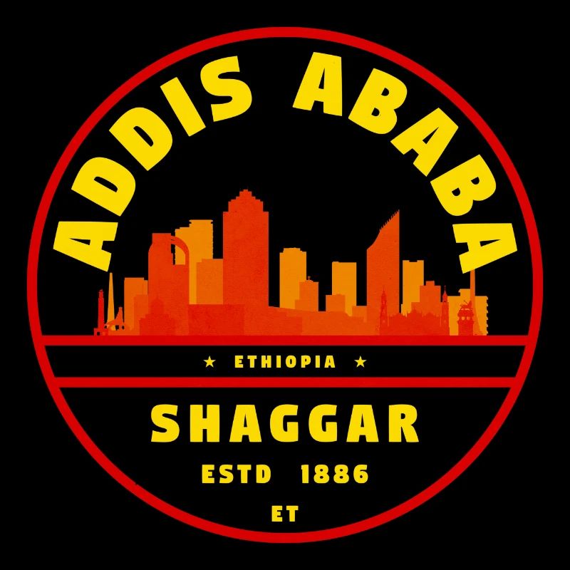 Emblème de la silhouette d’Addis-Abeba