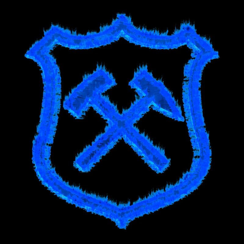 Hammer and mallet mining Schalke coal gift