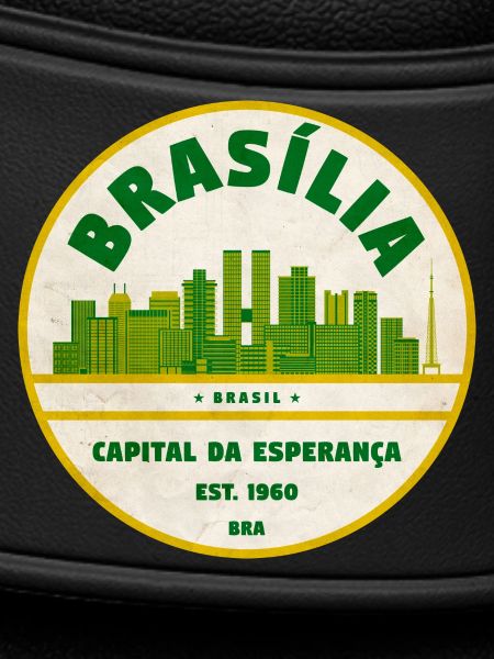 Brasília Skyline Retro Emblem