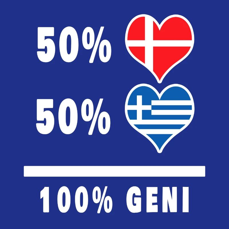Grèce et Danemark 100% drapeau de génie
