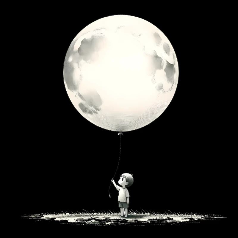 Child with Moon Balloon