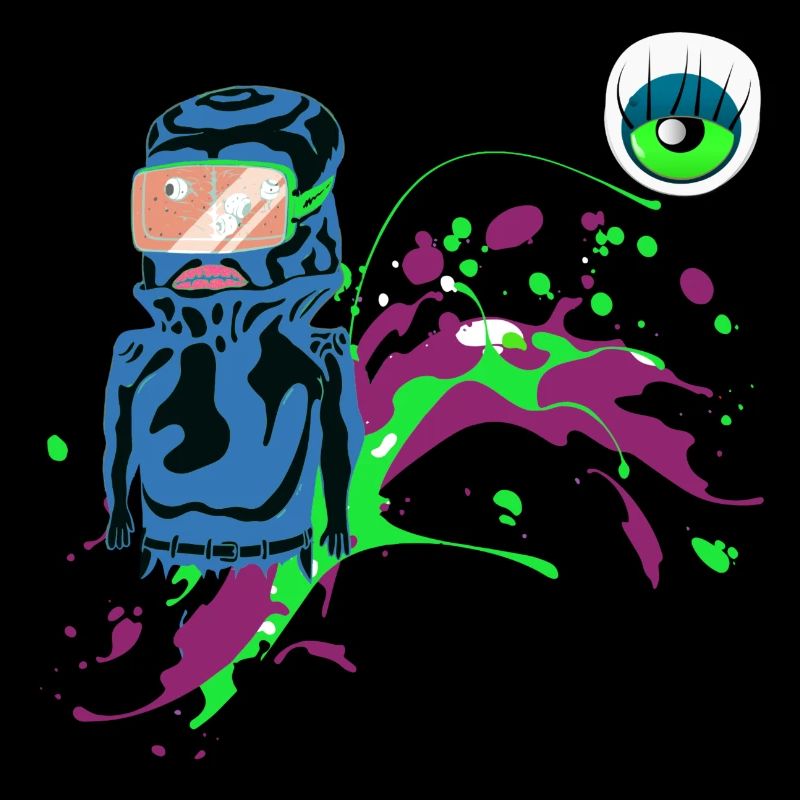 Neon Astronaut Party Design Spraykunst Blickfänger