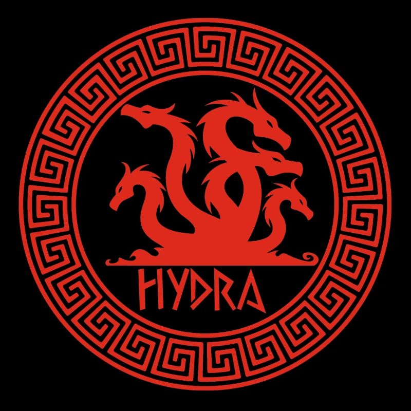 Rotes Hydra-Symbol