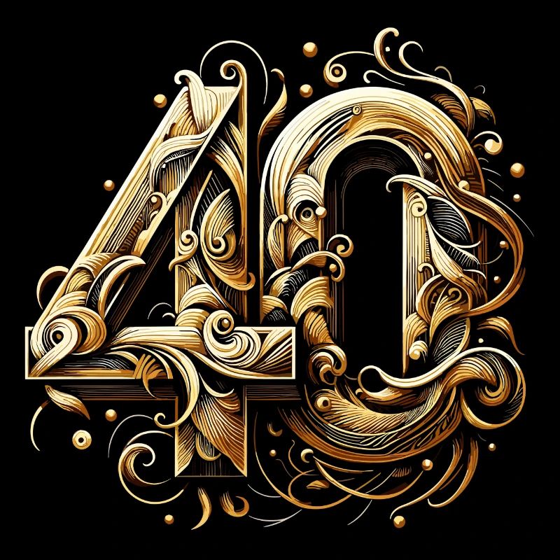 40 ans or Glamour 40e cadeau d’anniversaire