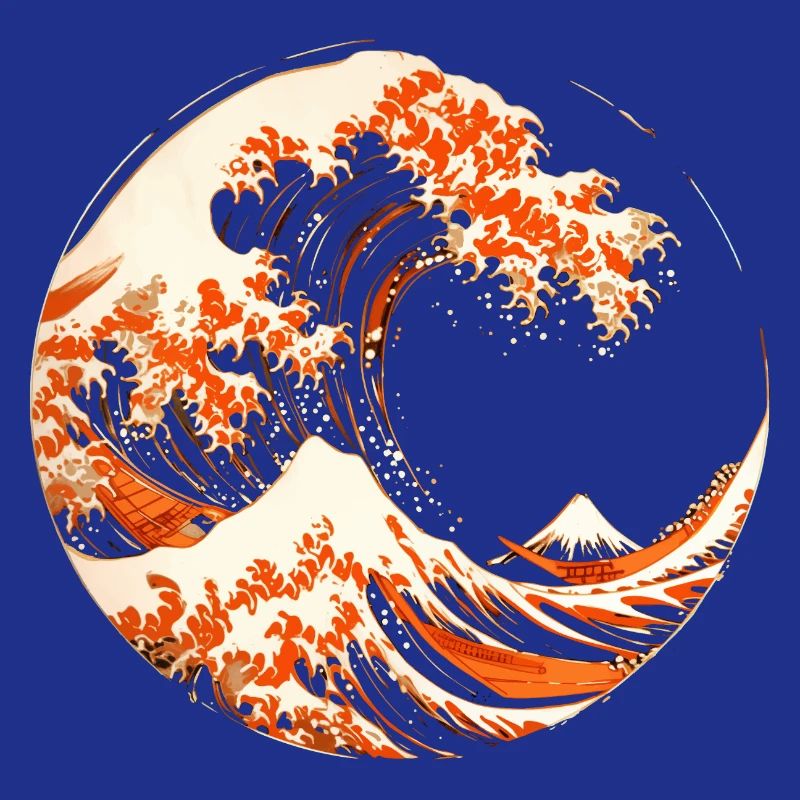 Stylized Hokusai Wave