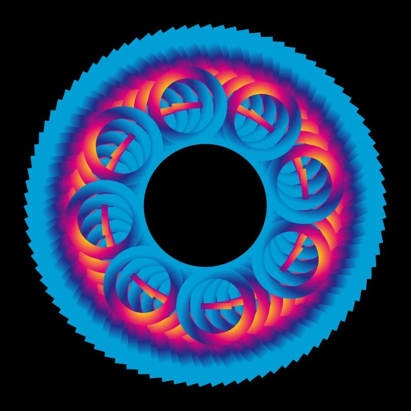 Cercle de pignons coloré