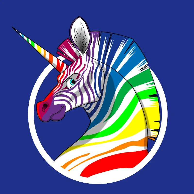 Regenbogen Einhorn Zebra