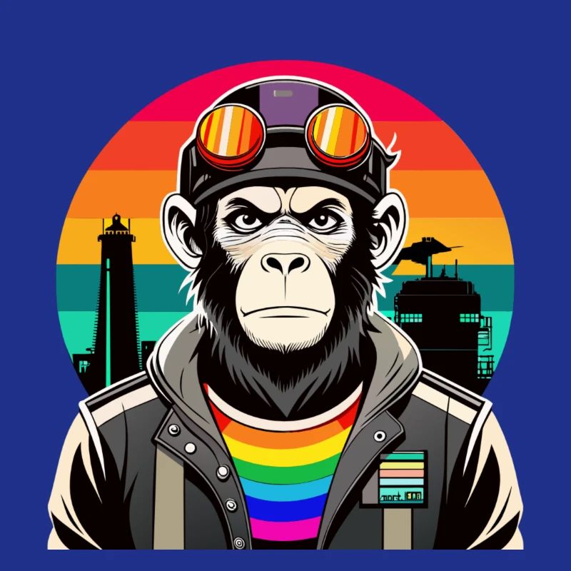 Diversité dans les vibrations : le singe moderne-rétro