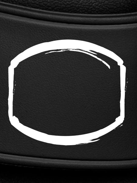 white oval frame